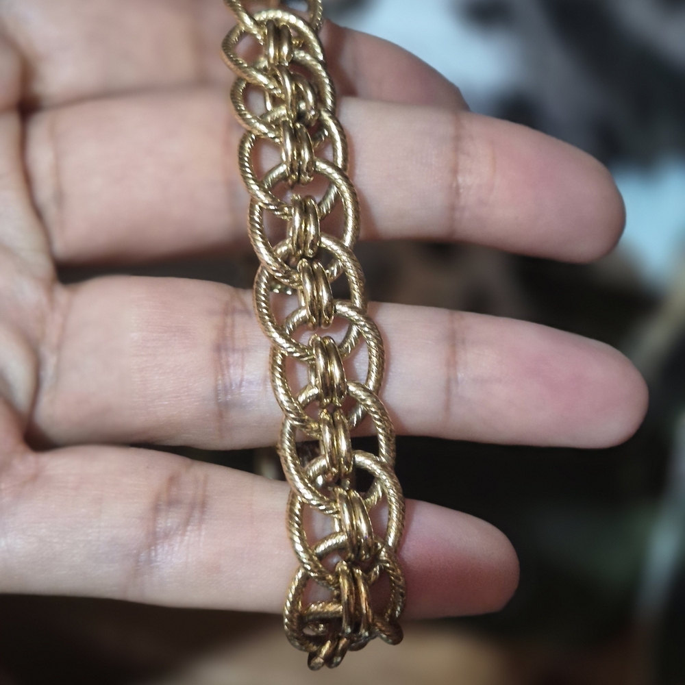 Unique Vintage Gold Chain Bracelet
